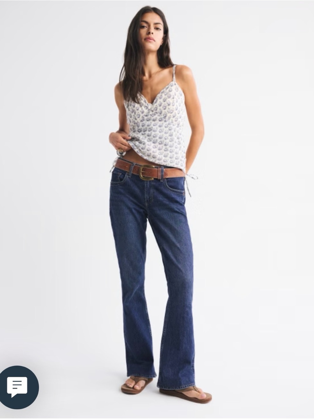 Abercrombie & Fitch Dark Blue Mid Rise Bootcut Jeans